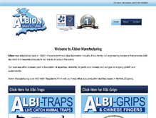 Tablet Screenshot of albionmanufacturing.com